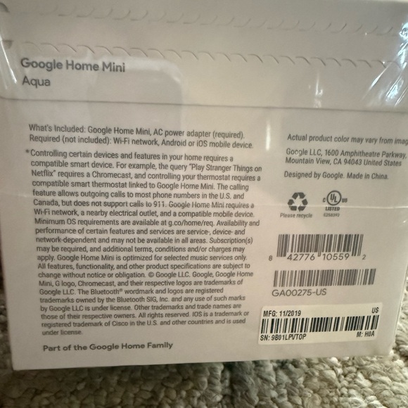 Google Home Mini in Aqua (1st generation) - Picture 5 of 5